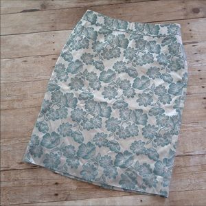 Banana Republic Floral Silk Skirt